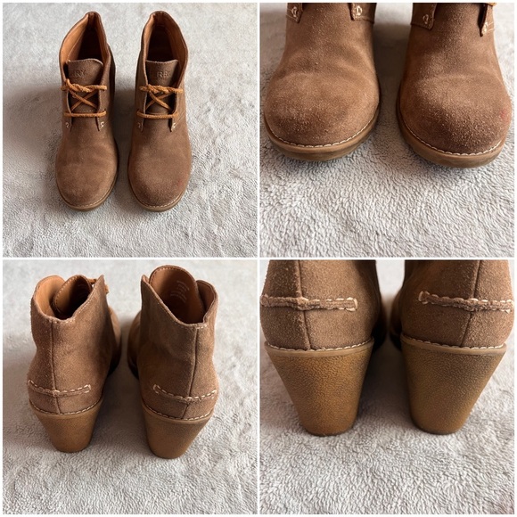 Sperry Top-Sider Stella Prow Lace-Up Wedge Chukka Ankle Boot Suede Leather Taupe - Picture 5 of 17